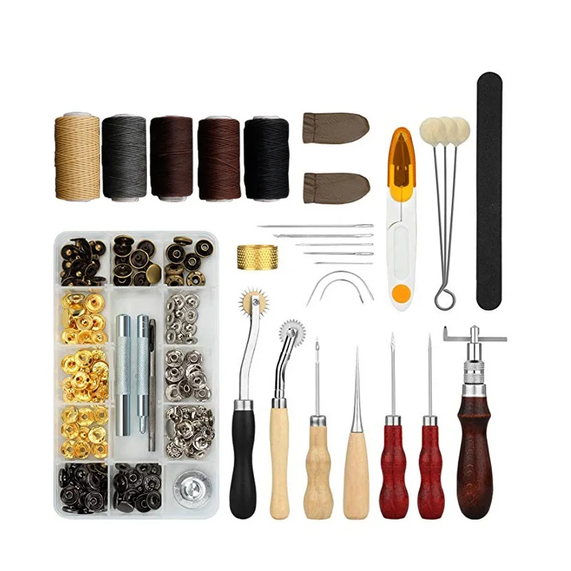 

48Pcs/Set Sewing Tools DIY Leather Craft Handmade Goods Kit 2019NEW Multifunction Manual Leathercraft Accessories Professional