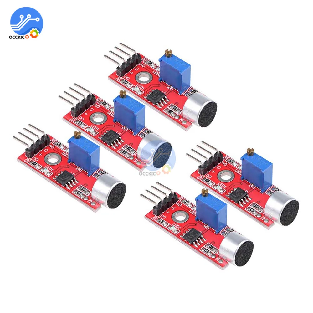 5pcs Sensitive Sound Microphone Sensor Detection Module For Arduino AVR PIC