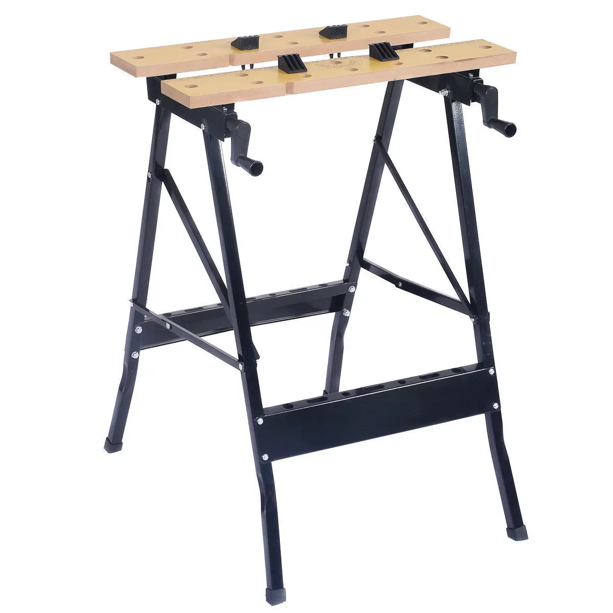 

Folding woodworking table, work table, iron bracket, operation table, saw horse stool, load-bearing 100KGS