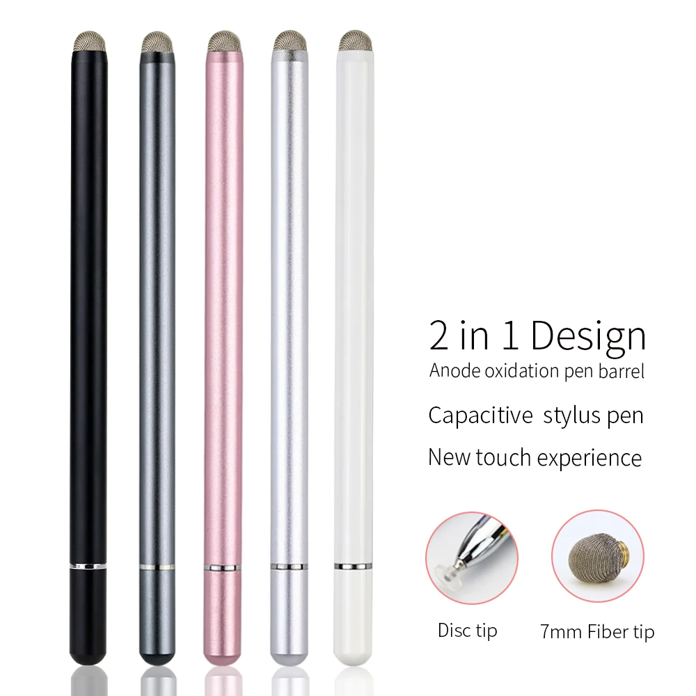 

2 in 1 fiber tip disc tip touch screen stylus pen touch pen with magnetic cap for iphone ipad laptop IOS/Android XIAOMI HUAWEI