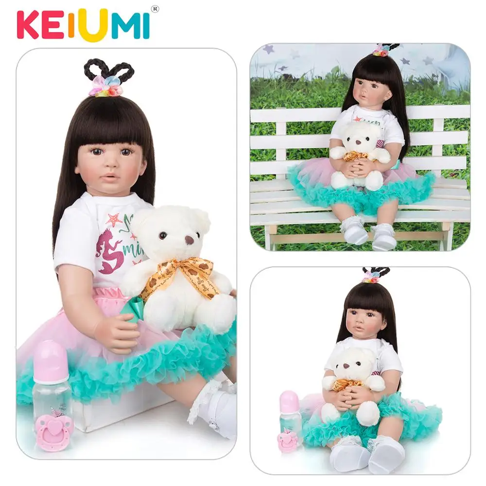 

KEIUMI 24 Inch Reborn Baby Dolls Princess Silicone Reborn Baby Doll Cute Reborn Baby Playmate For Present