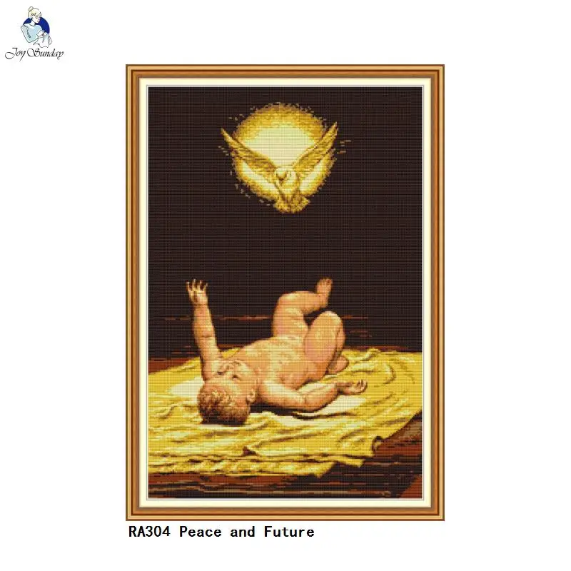 Peace and Future Paintings Aida Canvas Cross Stitch 11CT 14CT DIY Cross-Stitch Kits Handmade Embroidery for Needlework