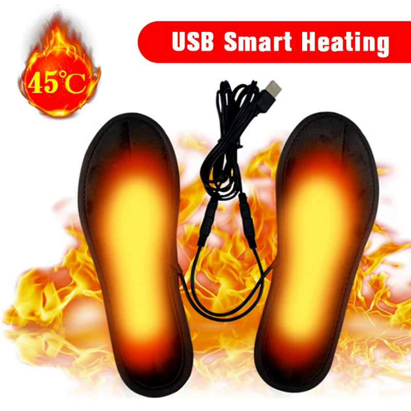 Innovative USB Heated Shoe Insoles, Feet Warmer, Sock Pad, Heating Insoles, Washable Warm Mat, Thermal Insoles, Unisex, XA231Q