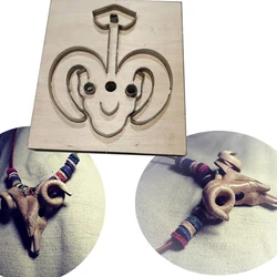 DIY leather craft skull cow head decoration die cutting knife mold set hollowed puncher metal blade set 60x60mm
