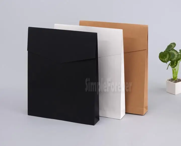 100pcs/lot Kraft Paper Envelope Gift Boxes Present Package Bag for Book/Scarf/Clothes Document Wedding Favor Decoration