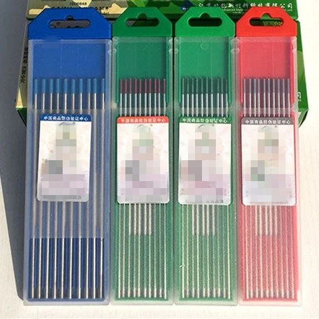 10x WT20/สีแดง/Thoriated WP20/สีเขียว/PURE WC20/สีเทา/CE-W WL20/ สีฟ้า/Lanthanat 2% เชื่อม TIG ทังสเตนบาร์ Stick 2.0X150 มม.