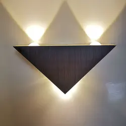 Aluminium LED Wall Lamp 3W Indoor Lighting Luminaire  for Home Decoration Triangle Bedroom Bedside Sconce Lamp AC110V 220V