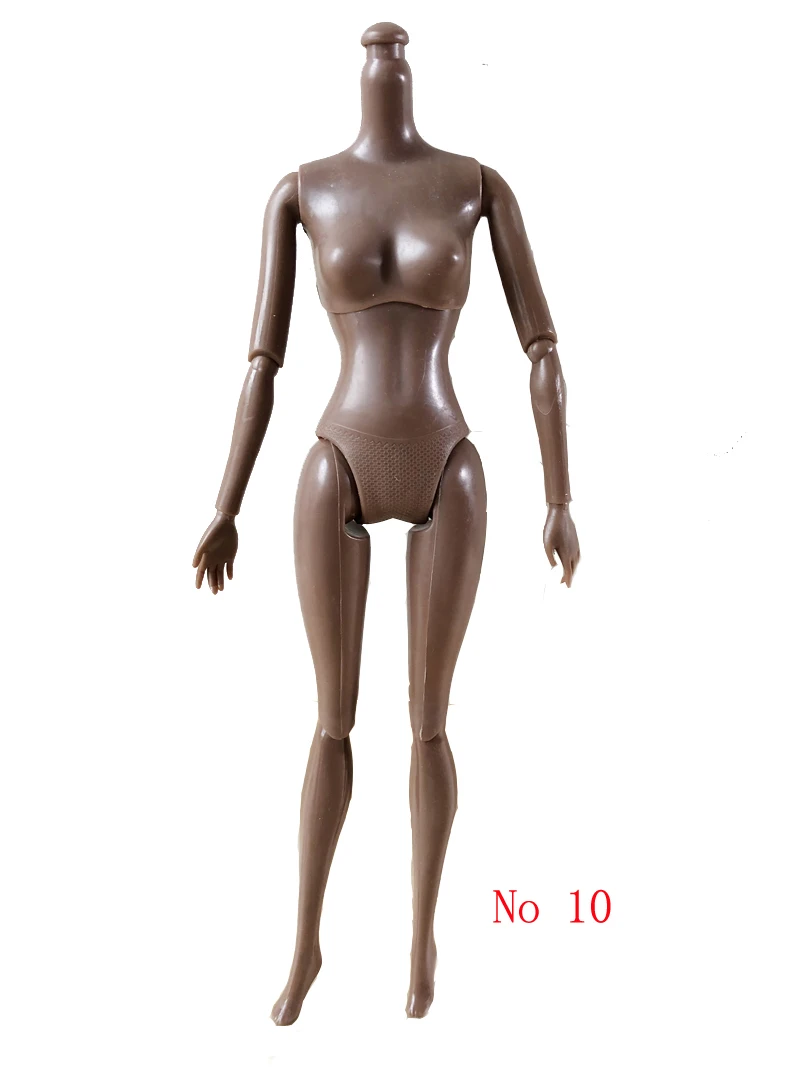 Variety Skin Colors of 29cm Nude Doll Body Moveable Joints White,African, Classic Colours Doll Body For 1/6 Doll Best Gifts