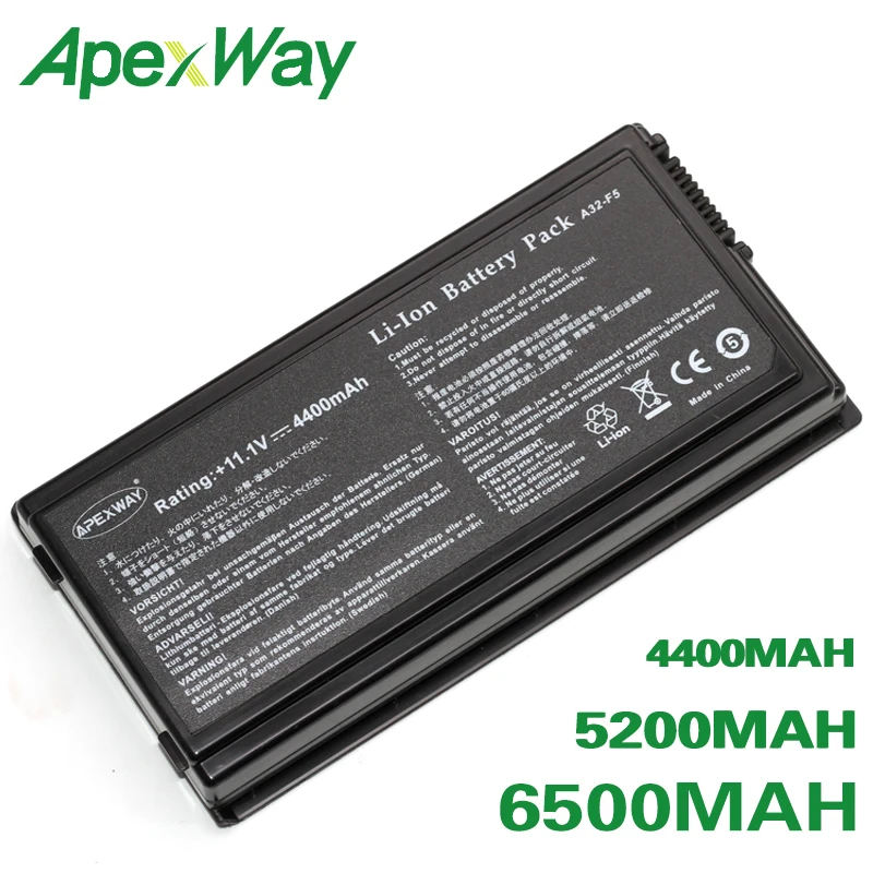 ApexWay 6 Cell  Battery for Asus F X Series  X50 X50C X50GL X50M X50N X50VL  X59 X59Sr  X50Sr  X50V F5VL  F5Z