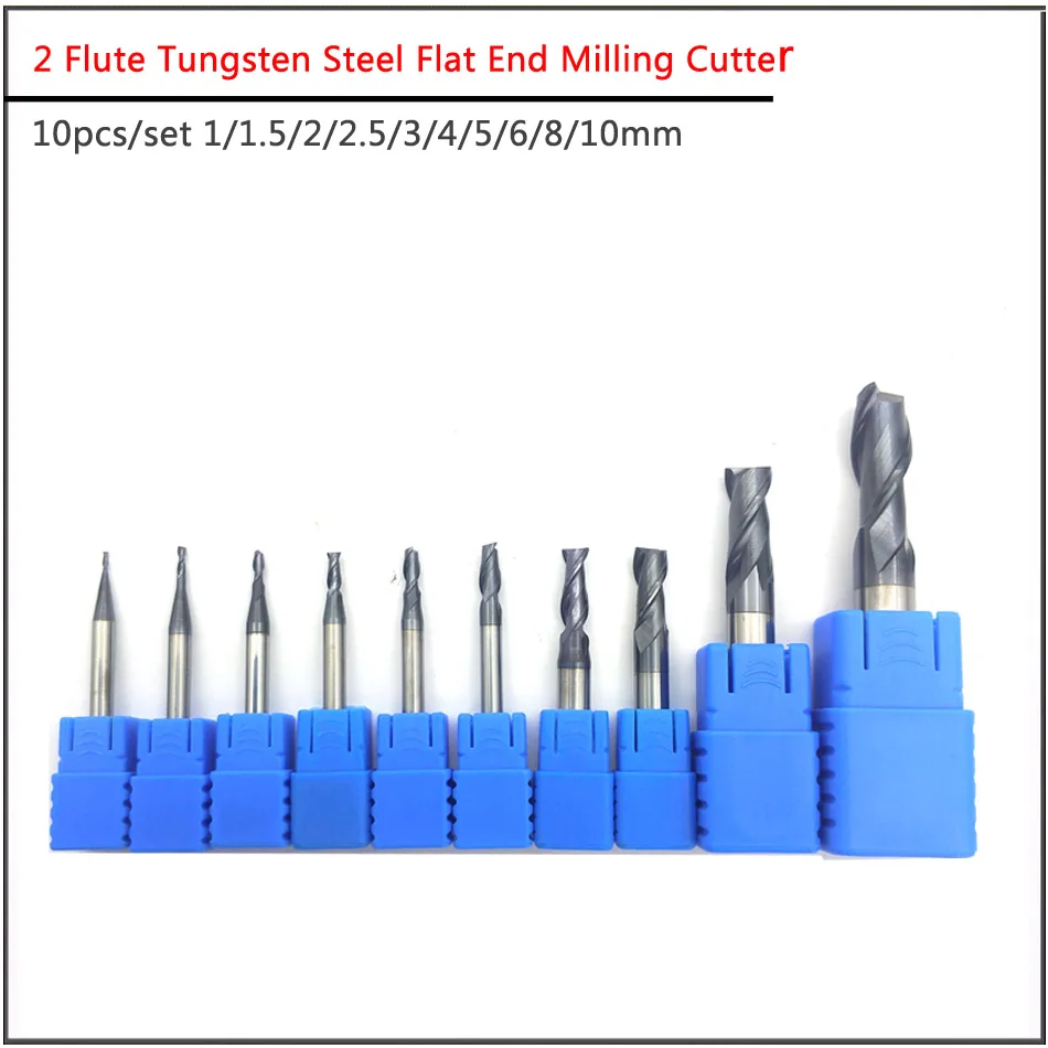 фréza 2 الناي 4 المطاحن نهاية الناي 1-10 مللي متر HRC50 كربيد endmill التنغستن الصلب التصنيع باستخدام الحاسب الآلي قاطعة المطحنة نهاية آلة مطحنة أدوات
