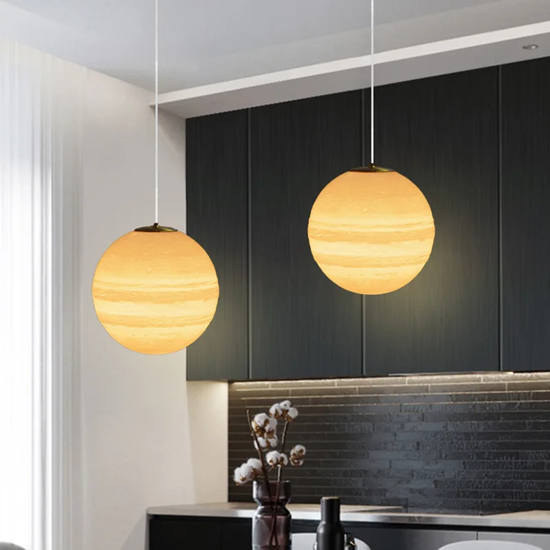 

Modern Nordic Moon Lampshade Pendant Lights For Dining Room Bedroom Decor Hotel LED Hanging Lamp Fixture Ceiling chandelier