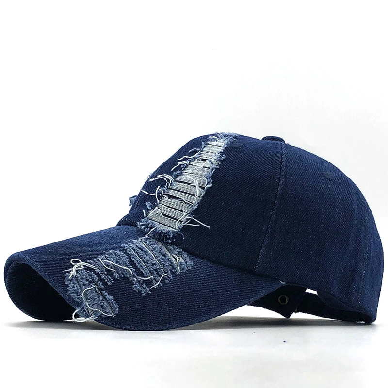 2020 spring and autumn fashion worn denim cap summer outdoor leisure visor hat trend hole baseball caps hip hop sport hats