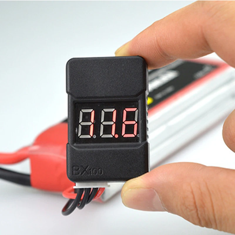 LiPo Battery Checker RC 1-8S Battery Tester Monitor Low Voltage Buzzer Alarm with LED Indicator for LipoLife LiMn Li-ion Battery