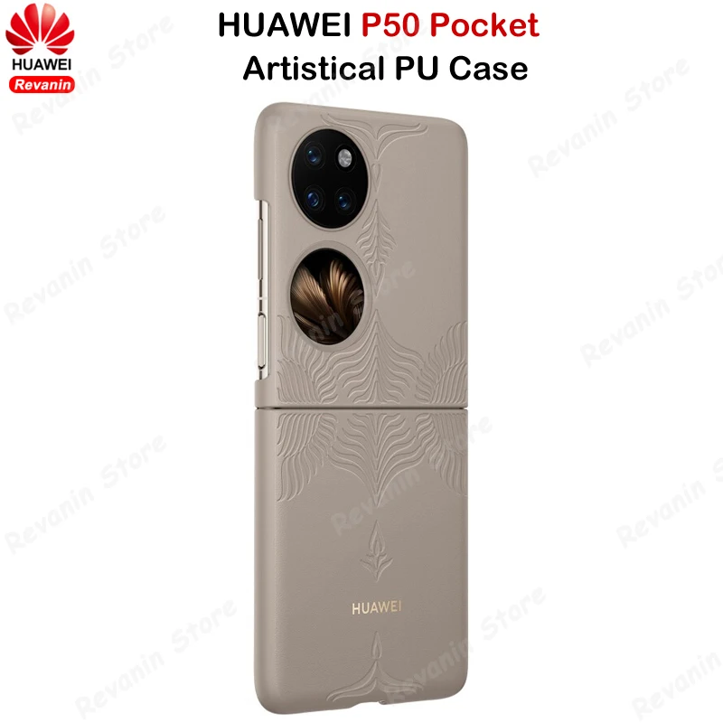 

2022 New HUAWEI P50 Pocket / Pocket S Case Artistical PU Back Cover Case Foldable Protective Shell for P50 Pocket / Pocket S