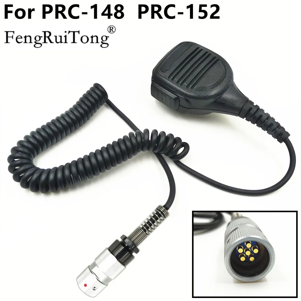 handheld speaker microphone 6 pin ptt for TRI TCA/AN PRC152 PRC148 PRC-624 Talkie Walkie Adapter，Out of 3.5 audio