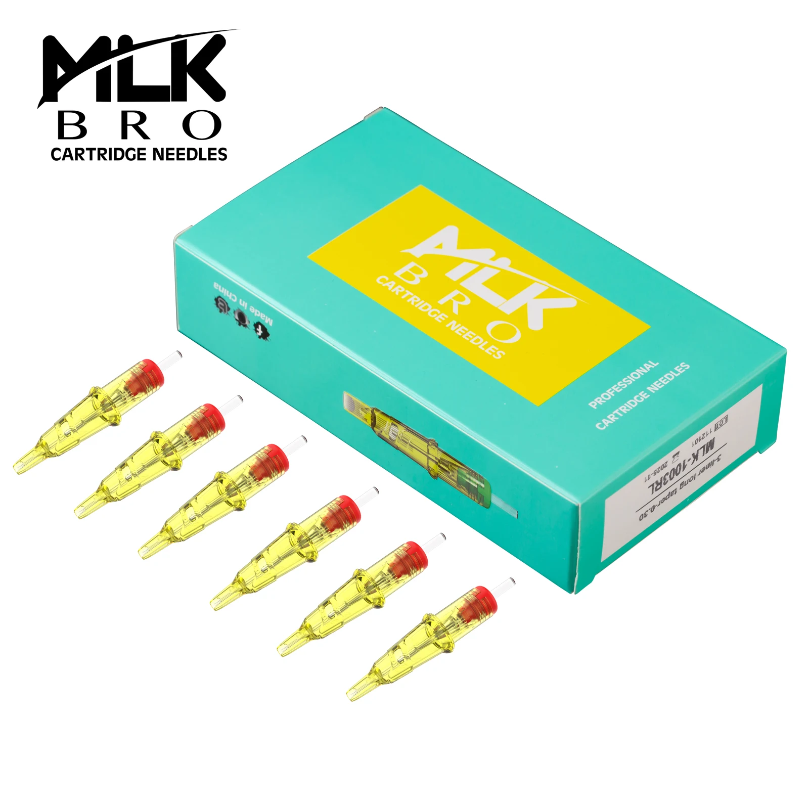 

MLK BRO Cartridge Tattoo Needles Curved Round Magnum Sterilized Needles for Rotary Tattoo Machine Pen Tattoo Supplies 20pcs/box