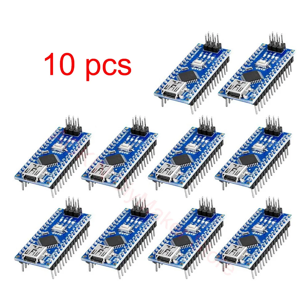 Mini Nano V3.0 Atmega328p 5v 16m Módulo de placa de controlador para Arduino, 10 piezas