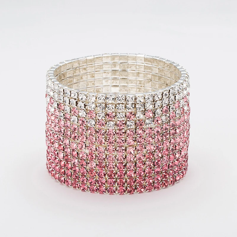 ใหม่แฟชั่น Rhinestone ความยืดหยุ่นกำไลและกำไล pulseras mujer YFJEWE กำไลใหญ่สำหรับอุปกรณ์เสริมสำหรับผู้หญิงของขวัญ B162