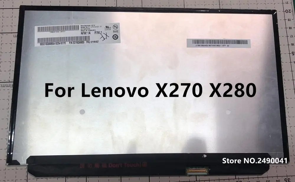 Imagem -02 - Fhd Portátil Lcd Matrx Tela de Toque 40 Pinos Fru 01yn108 01yn107 para Lenovo Thinkpad X270 X280 B125hak01.0 R125nwf4 r2 12.5