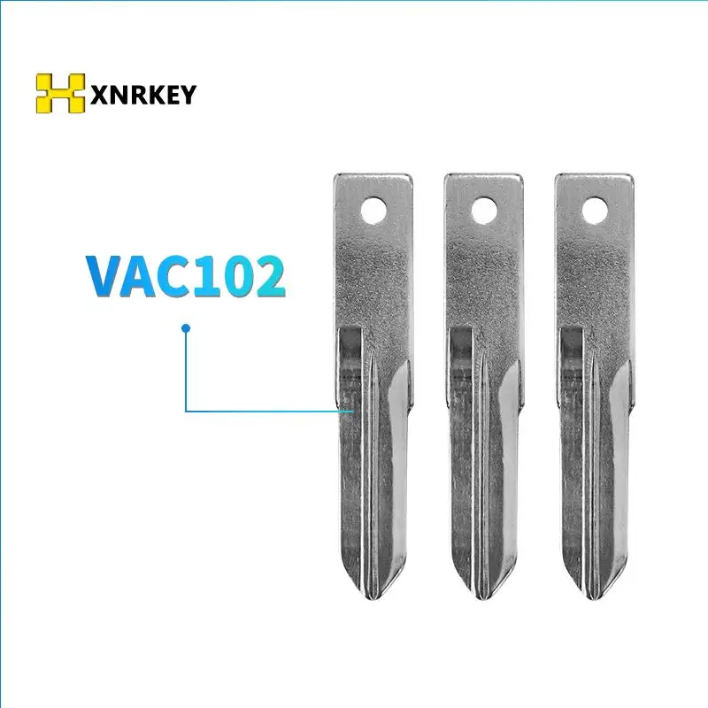 

XNRKEY Remote Key Metal Blank Uncut VAC102 Blade For Renault Key For Renault