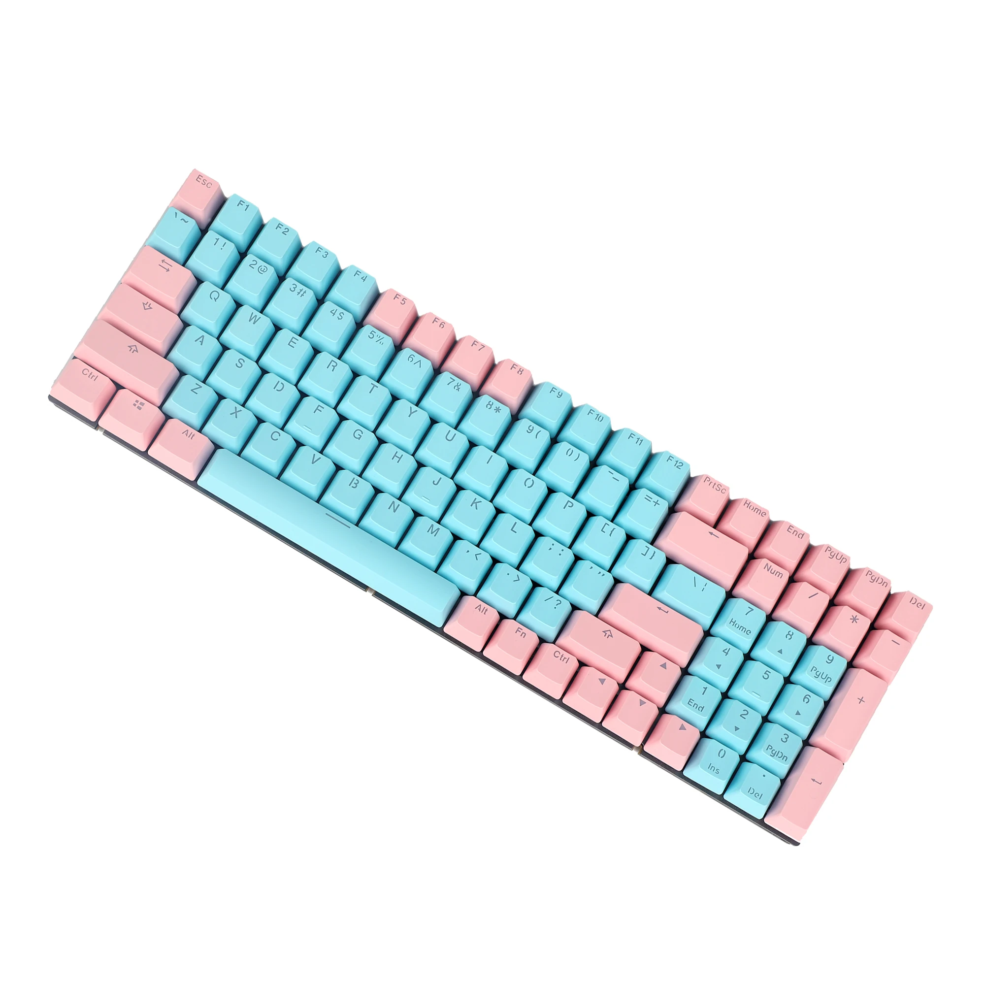 124 Key PBT Doubleshot Backlit 96 75% 68 Keycaps Carbon Miami Keycap For MX Mechanical Keyboard FC980M KBD75 61 87 104