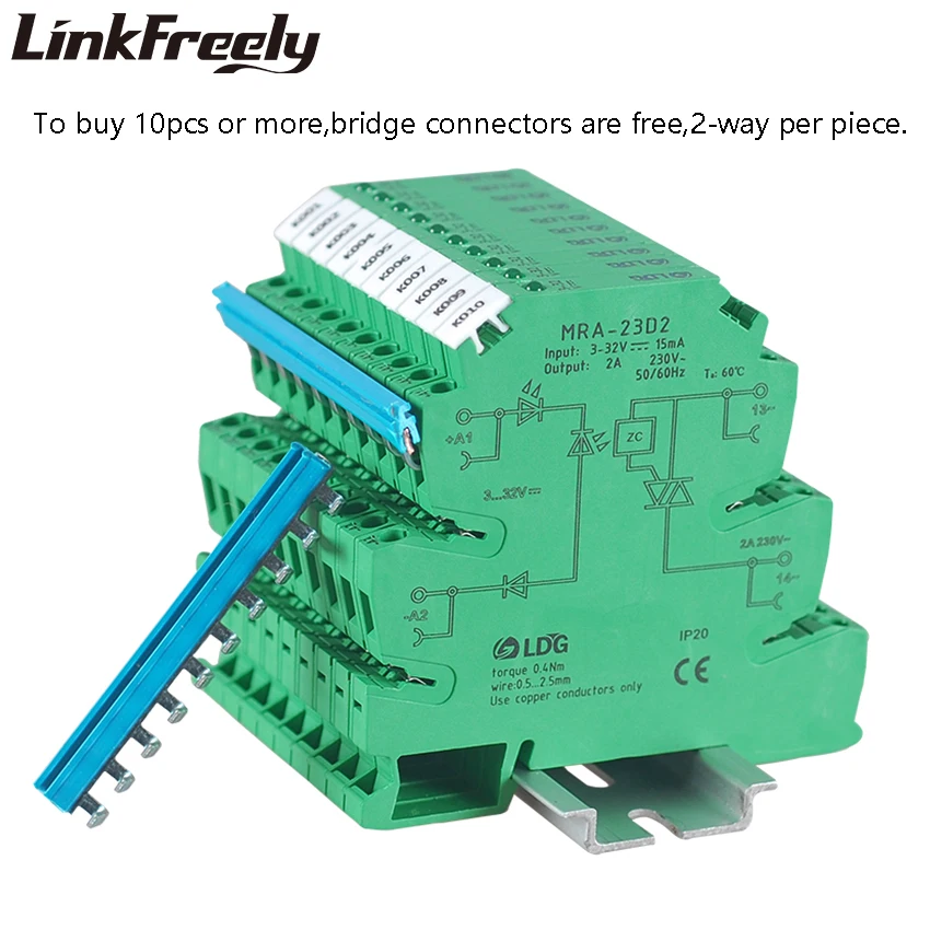 MRA-23D2 2A SSR DC AC Solid State Relay Din Control Board Mini Input:3V 5V 12V 24V Smart Automation Switch Relay Module Box