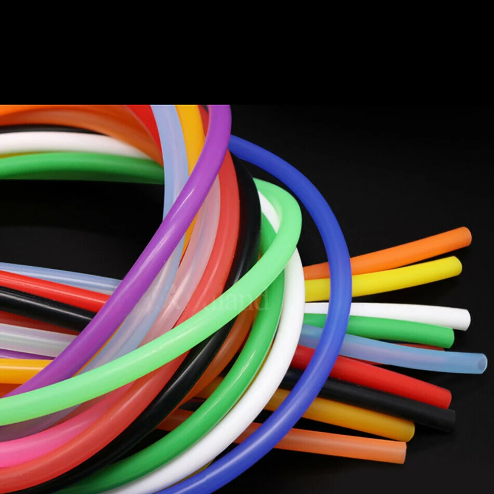 Silicone Tube 3x5mm ID.3mm OD. 5mm Food Grade Soft Flexible Flex Tubing Hose Pipe Black Red Green Yellow Pink Purple Sky Blue