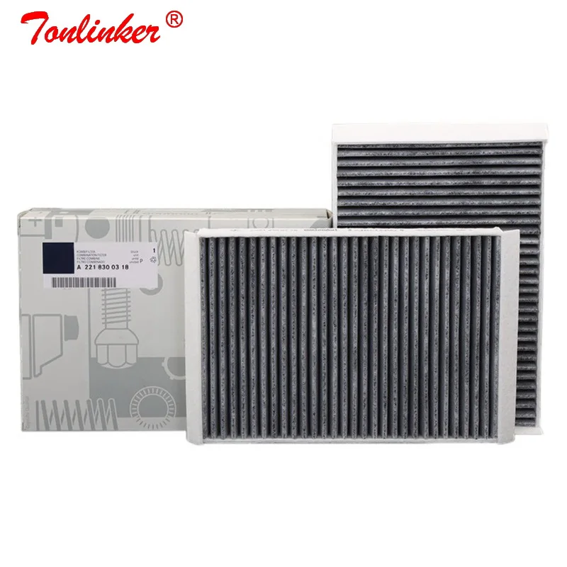 

Cabin Filter A2218300138 2Pcs For Mercedes Benz S-CLASS C216 CL500 CL63 AMG Coupe 2006-2013 Model Air Conditioning Carbon Filter