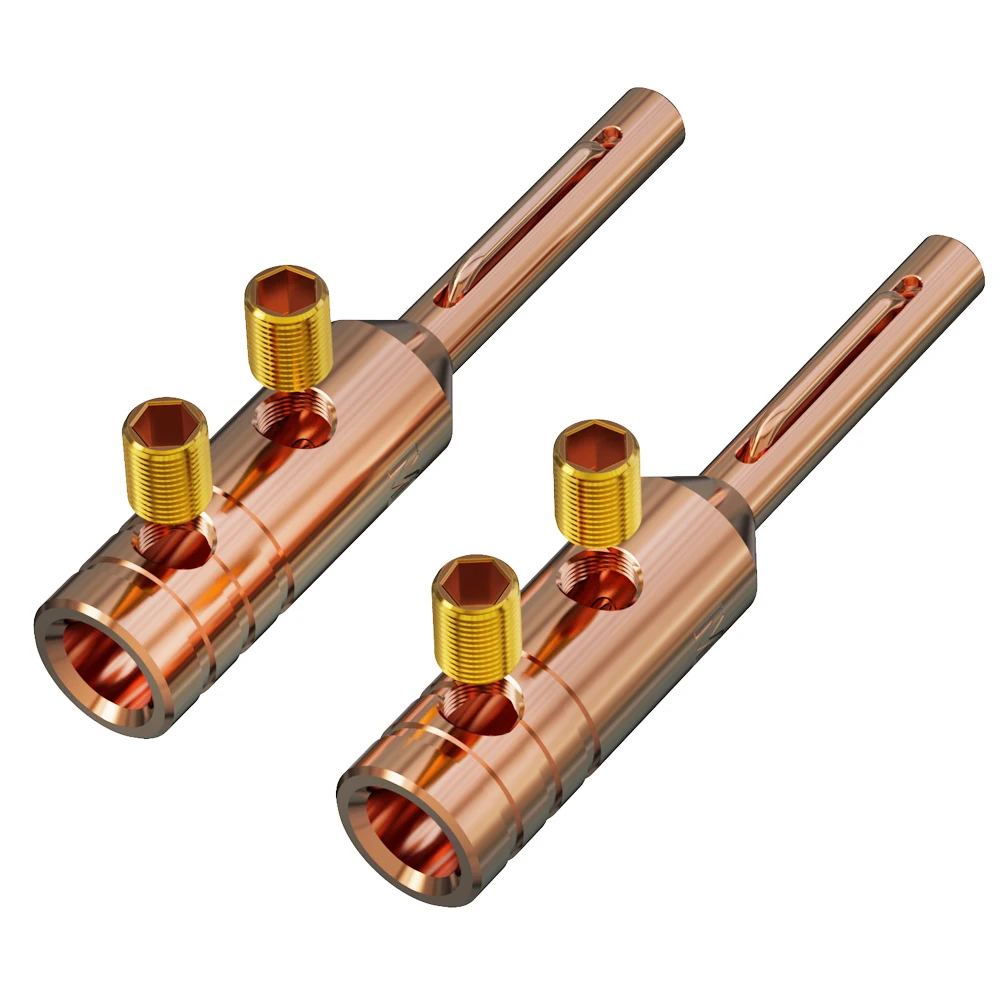 Monosaudio B80 Hifi Audio Banana Plug Pure Copper Silver/Gold/Rhodium Plated Available Jack Terminal for 5mm Speaker Wire