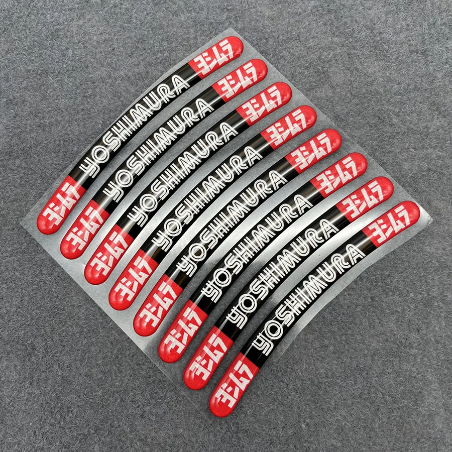 

8 Pcs 3D Gel Motorcycle Reflective Wheel Rim Stripe Tape Decals Stickers For Suzuki GSXR1000 GSXR 750 600 / Yamaha YZF R1 R6