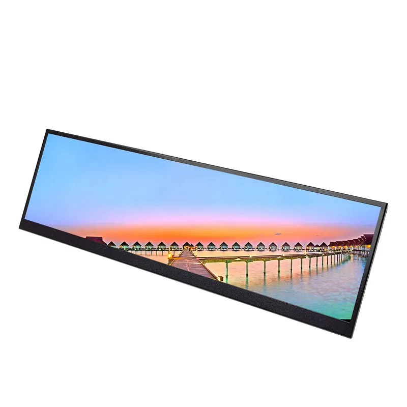 Monitor de barra 4K de 14 pulgadas, pantalla IPS HD de 3840x1100, compatible con consola de juegos/Raspberry PI/PC, subpantalla publicitaria, pantalla Aida 64