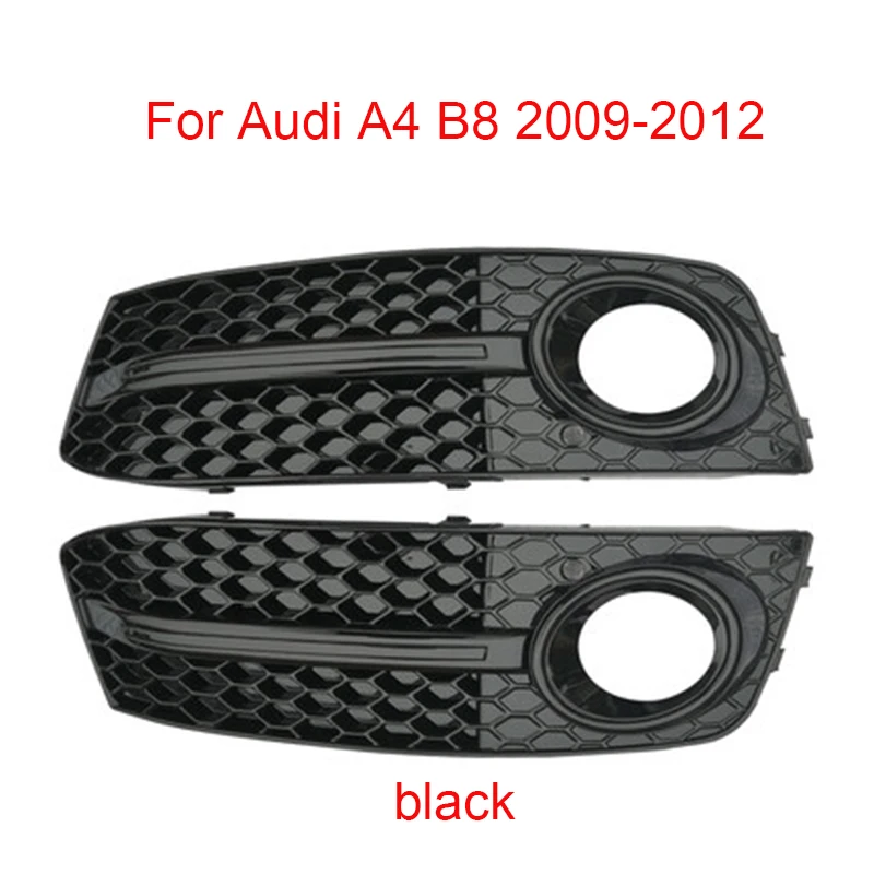 

2PCS Front Bumper Fog Light Grilles For Audi A4 B8 2009 2010 2011 2012 For RS4 Style Car Accessories