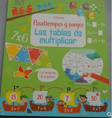 

Parent Child Kids Spanish Book Carhildhood Education Enlightenment Math Multiplication Exercise Learning Cardboard Book Age 6 up