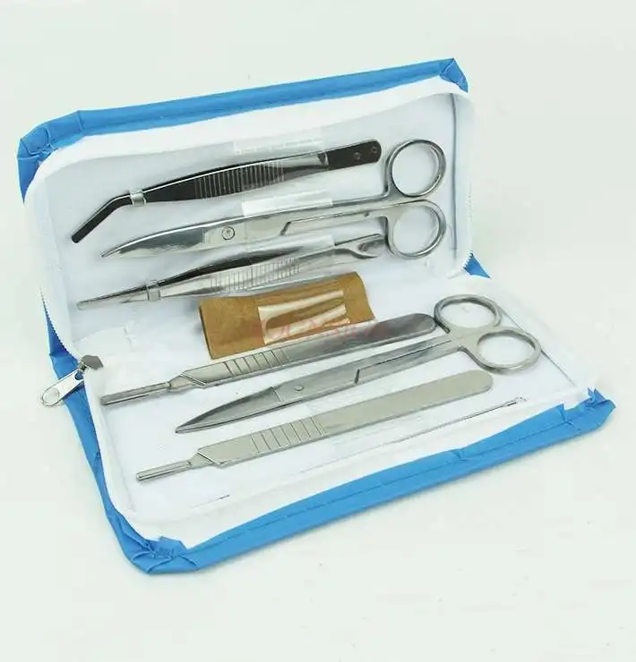 Conjunto de bisturi cirúrgico, conjunto de 7 peças, ferramenta para fazer espécimes de inseto, agulha de dissecção, suprimentos anatomia