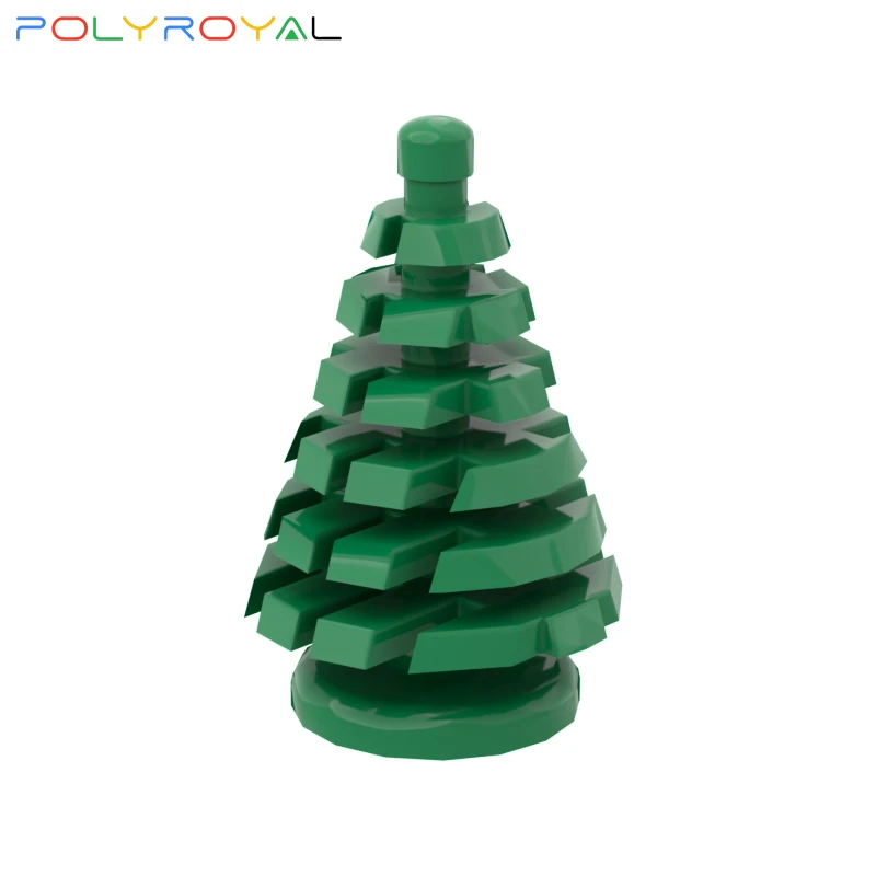 POLYROYAL Building Blocks parts 2x2x4 small pine christmas tree 10 PCS MOC Compatible With brands toys for children 2435