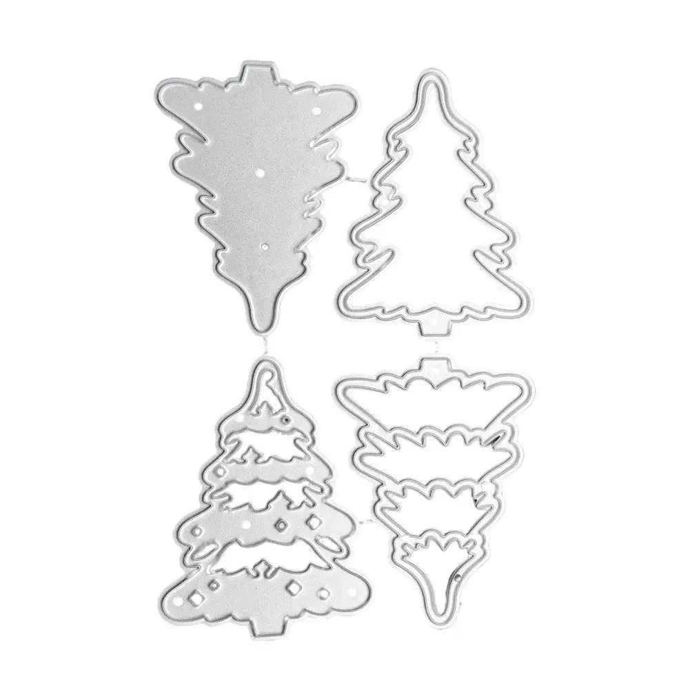 Arbres de Noël Matrices de Découpe en Métal, Cailloux, Scrapbooking, Bricolage, Album, Timbre, Carte en Papier, Gaufrage, Décor, Artisanat, Couteau,