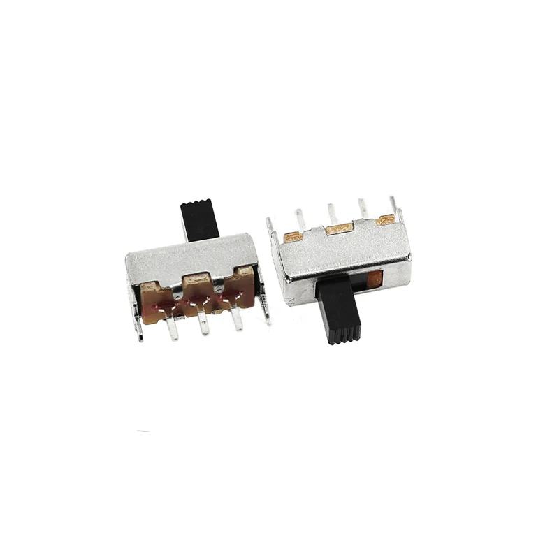 50Pcs SS12F44G5 SS12F44 SS-12F44 Handle 5mm MINI Miniature DIP Slide Switch 1P2T 3Pin DIY DVD Power Switch Electronic Accessorie