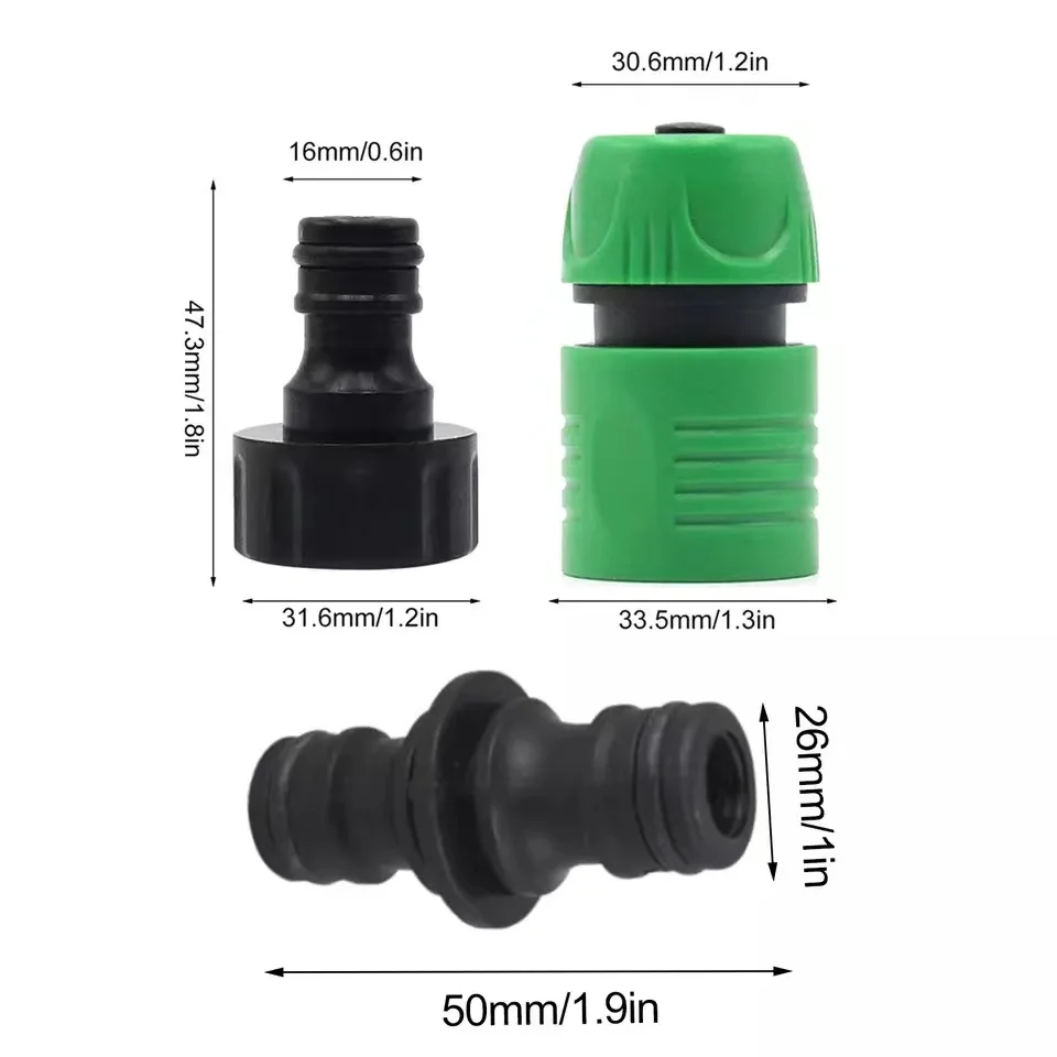 Garden Watering Hose Quick Connector 1/2 ” End Double Male Hose Coupling Joint Adapter suit for Garden irrigation pipe