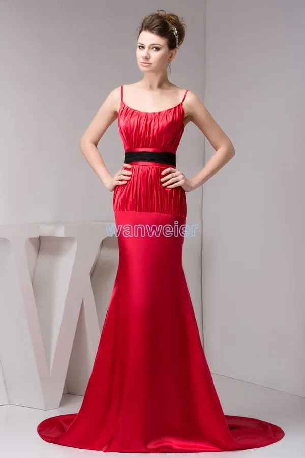 Vestido de noche para madre de la novia, traje de sirena de alta calidad, plisado rojo caliente para playa, tamaño/color personalizado