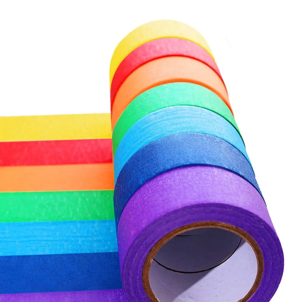 XRHYY 1 Roll Graphic Plaster Gridding Colorful Marking Decorative Tapes Cohesive Chart Tapes Artist Adhesive Office Supplies