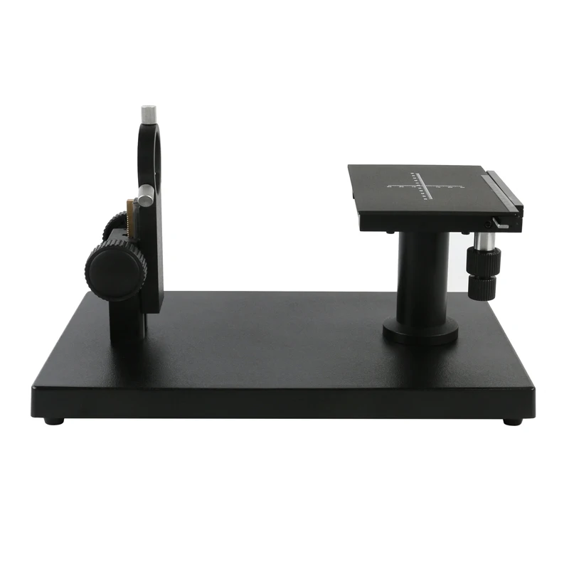 Imagem -02 - Microscópio Horizontal Video Câmera Tabela Stand Titular 50 mm Nível Escala Plate x y Stage Tabela de Carga 180x c Lente de Montagem 144 Led