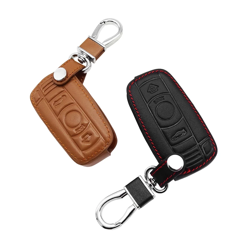 Custodia Portachiavi In Pelle Per BMW: Proteggi La Tua Chiave Con Stile! Adatta Per Serie 1, 3, 5, X5, X6 E Z4 (Modelli Selezionati) - Marrone