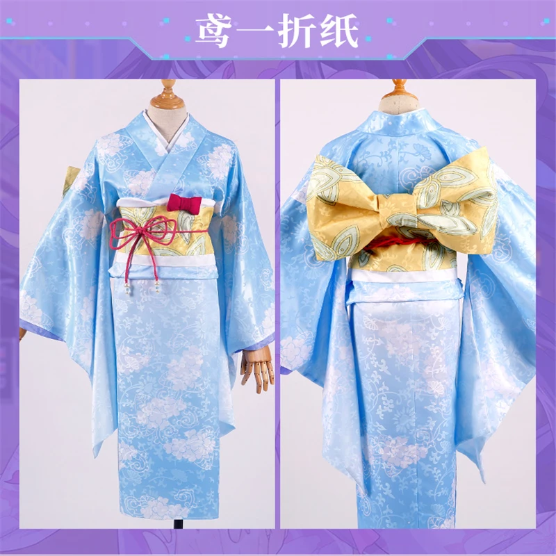 

Anime Cosplay Costume DATE A LIVE Tobiichi Origami Kimono Yukata Christmas Dress Lolita Dress A