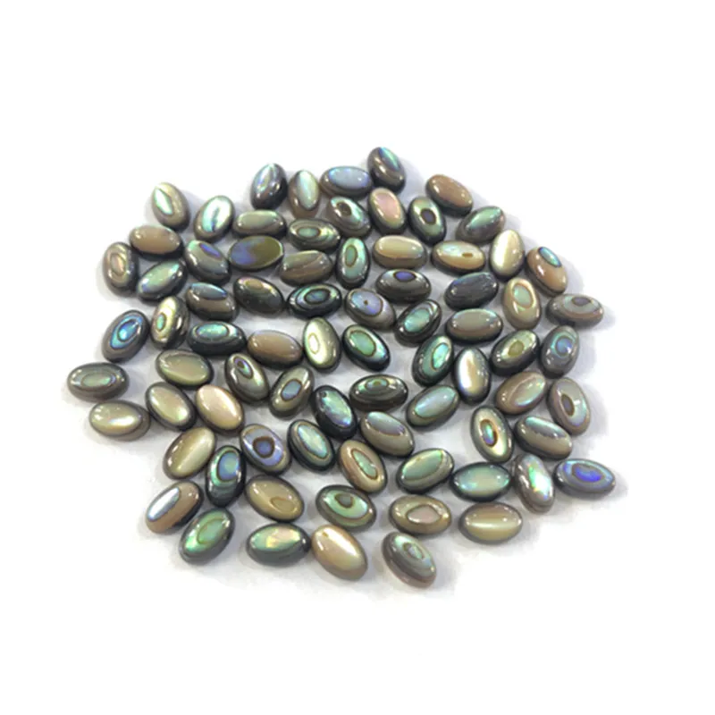 Natural Abalone Shell Beads Cabochon 10pcs/lot 4x6mm Oval Shape Semi Precious Stone Jewelry Accessories Fashion Jewelry