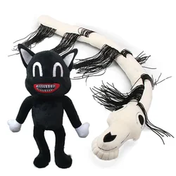 Set of 2 30-130cm White Long Horse Siren Head Plush Toy Trevor Dream Horse Soft Stuffed Animals Doll Black Horror Peluches Toys