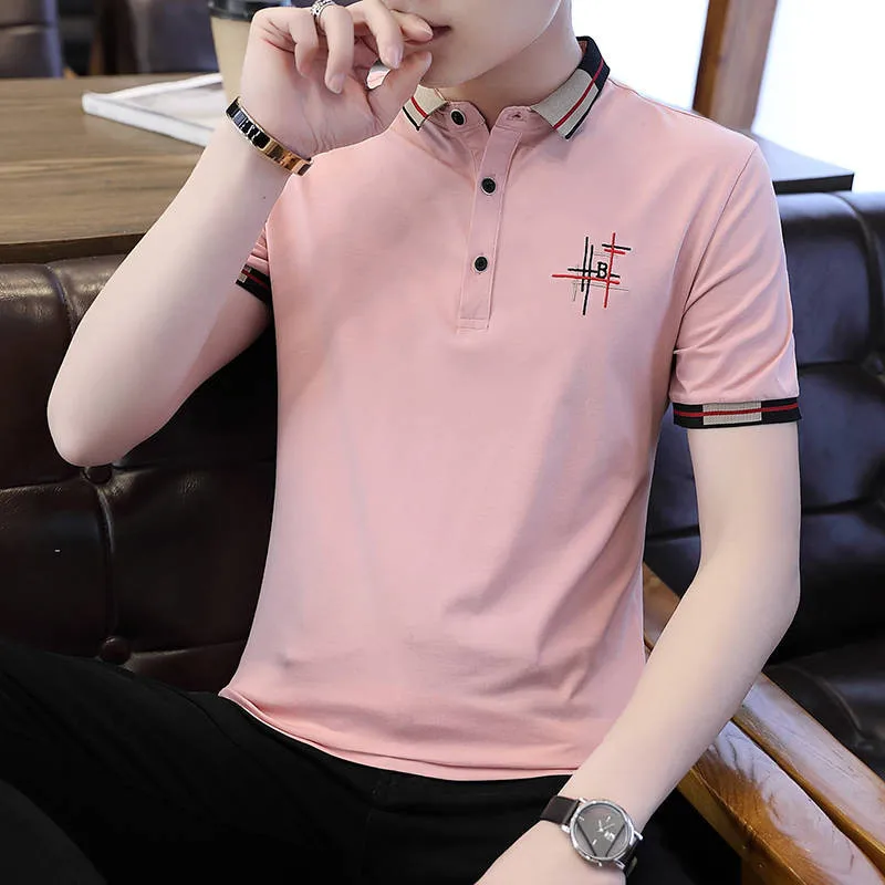 Fashion New Men\'s Polo Shirt Short Sleeve Cotton Male Shirt Sports polo Jerseys Golftennis Plus Size M-5XL Camisa Polos Homme