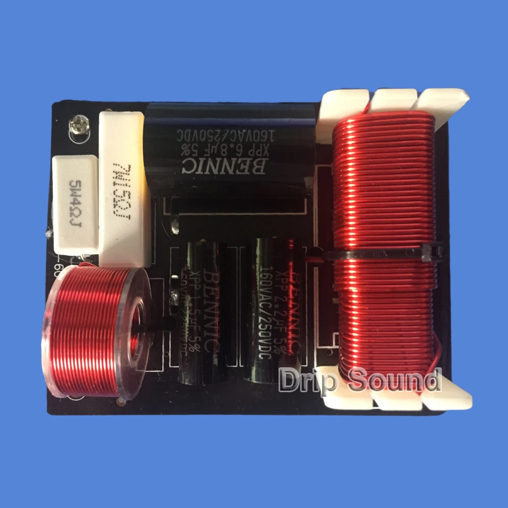 2 шт. BX60, 2-полосный, 2 блока, 120 Вт, динамик высокого и низкого уровня, делитель частоты, стерео кроссоверные фильтры с распределительной коробкой