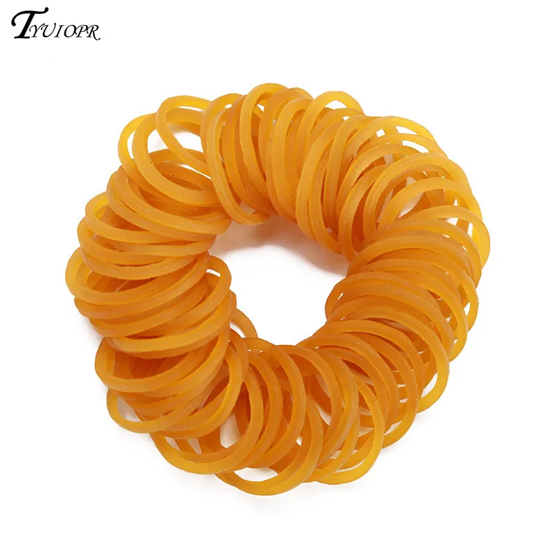 16*1.4Mm Geel Kantoor Rubber Ring Elastiekjes Sterke Elastische Bands Briefpapier Houder Band Loop School Kantoorbenodigdheden