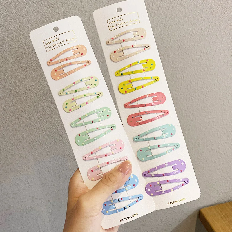 10 Stück/Set Neue Mädchen Süße Bunte Stern- und Tropfenförmige Haarspangen Kinder Niedliche Haarornamente Clip Haarklammern Modische Haaraccessoires – Detail 7
