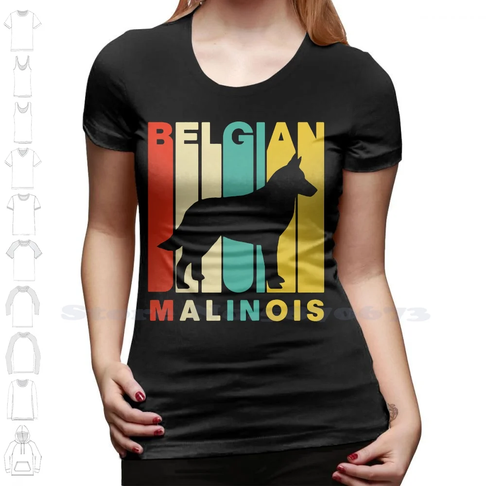 Summer New Brand T Shirt Men Hip Hop Men T Shirt Casual Fitness Vintage Style Belgian Malinois Silhouette T Shirt Tops